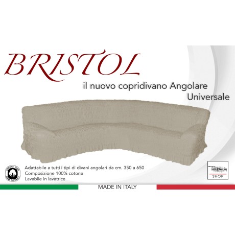COPRIDIVANO ANGOLARE UNIVERSALE BRISTOL PANNA UNITO 2