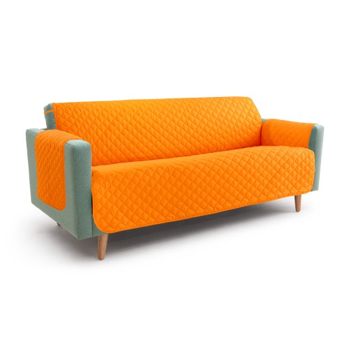 NEW AR SOFA COVER SYMPHONY QUILTED ORANGE SOFA PROTECTOR