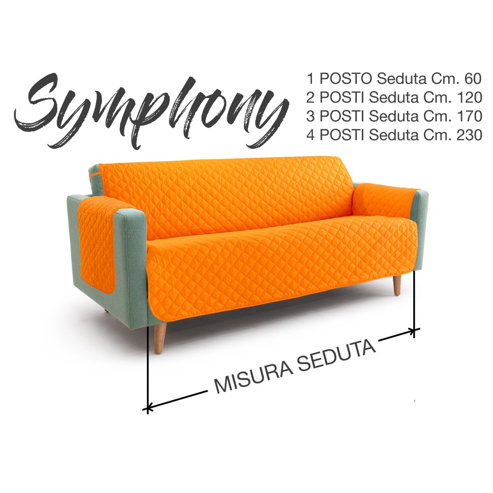 NUEVA FUNDA DE SOFÁ AR PROTECTOR DE SOFÁ ACOLCHADO SYMPHONY NARANJA