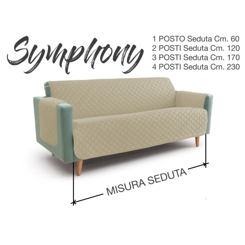NOUVEAU Couverture de canapé BG SALVADIVANO SYMPHONIE MATELASSÉ BEIGE