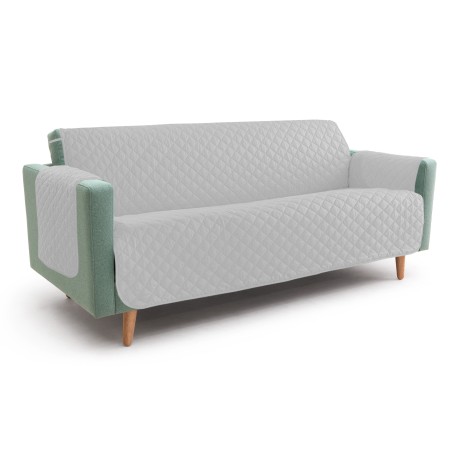 NOUVEAU Couverture de canapé GR SALVADIVANO SYMPHONIE MATELASSÉ GRIS 2