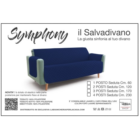 NEW BL SOFA COVER SYMPHONY QUILTED SOFA PROTECTOR BLUE