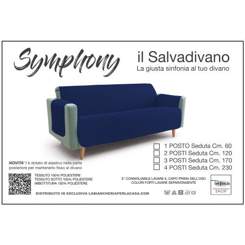NEW BL SOFA COVER SYMPHONY QUILTED SOFA PROTECTOR BLUE