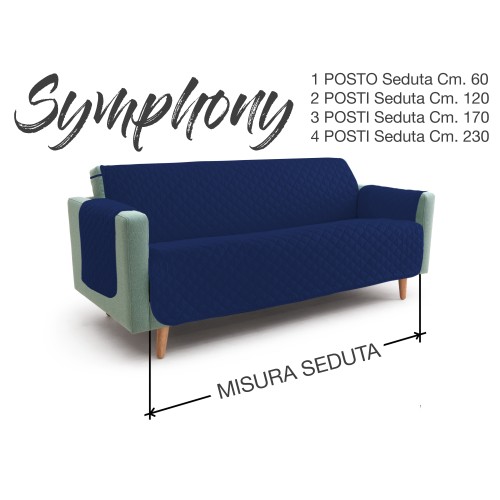 NEW BL SOFA COVER SYMPHONY QUILTED SOFA PROTECTOR BLUE