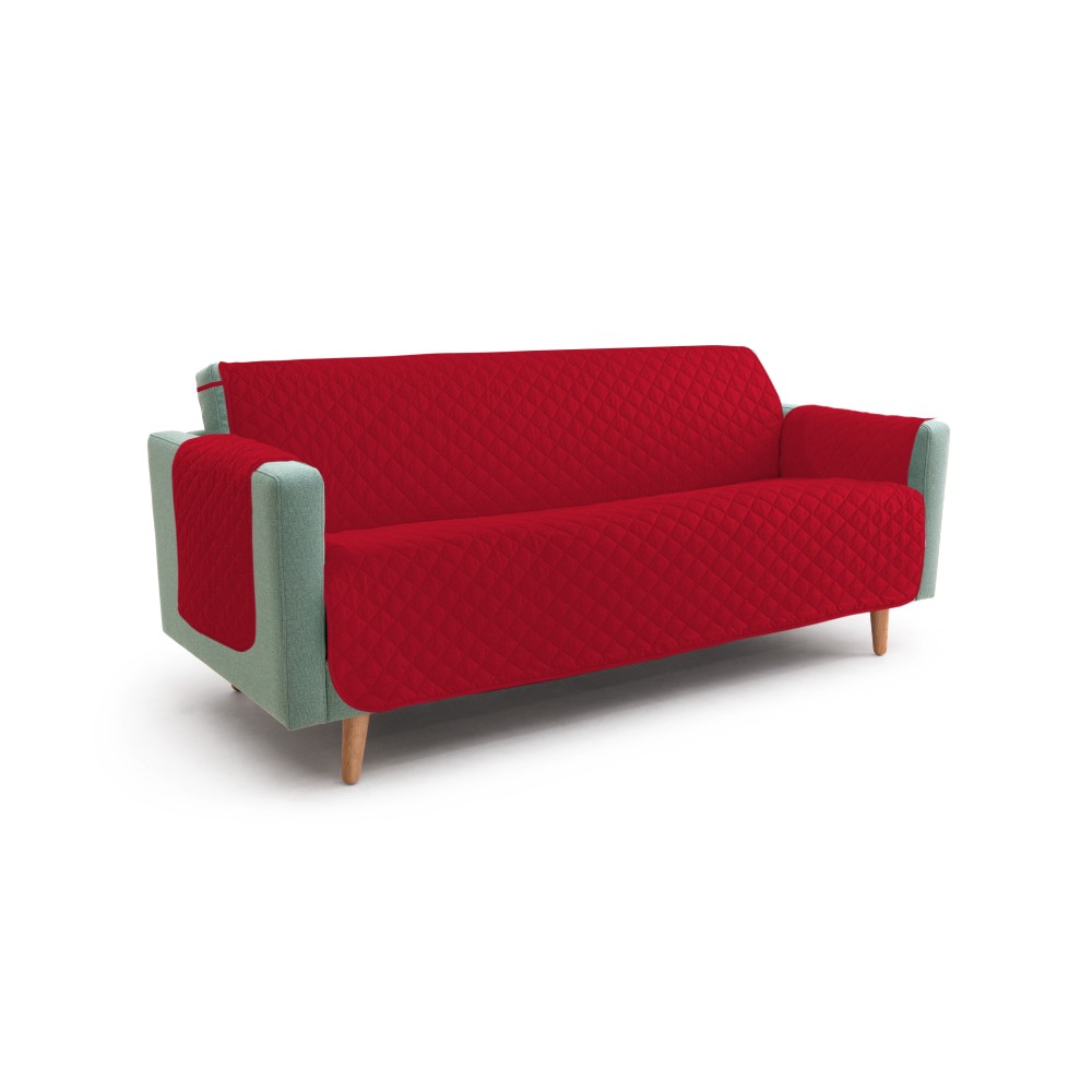 FUNDA DE SOFÁ BX PROTECTOR DE SOFÁ ACOLCHADO SYMPHONY ROJO-BURDEOS