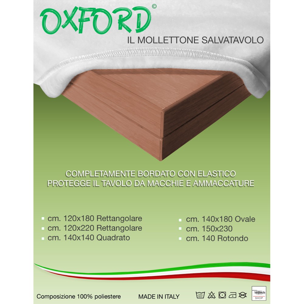 PROTECTOR DE MESA OXFORD DEBAJO PROTECTOR DE MESA BLANCO