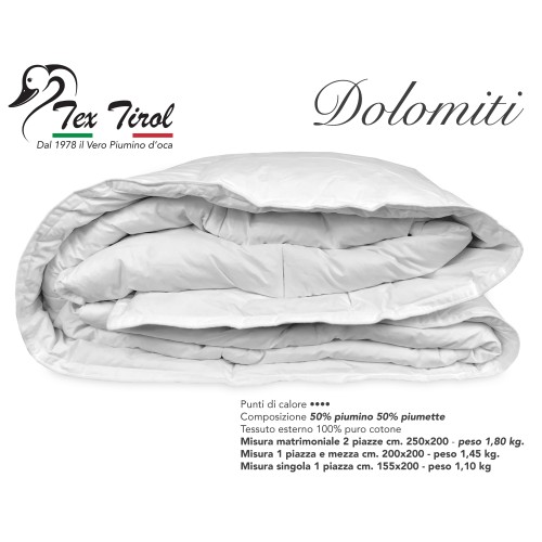 GOOSE TEX TIROL © DOLOMITI DAUNENJACKE 50% GÄNSEDAUNEN / 50% GÄNSEDAUNEN