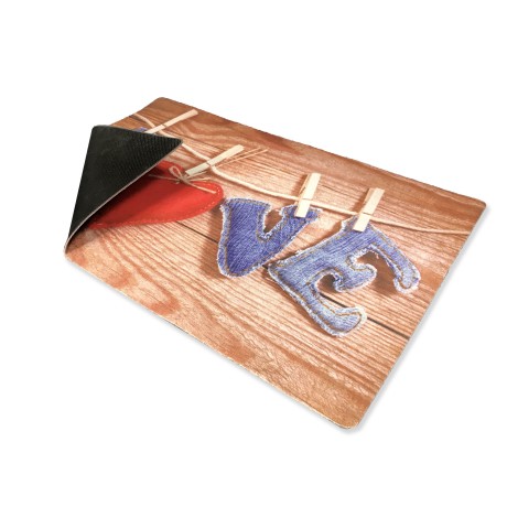 TAPPETO ZERBINO DIGITAL CM.40X60 LOVE LETTERE APPESE 2
