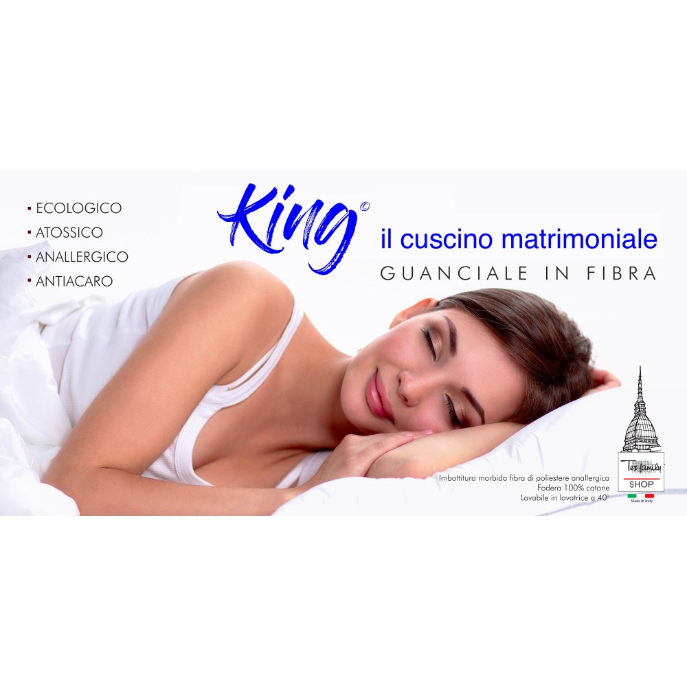 KING PILLOW DOPPELBETT KISSEN cm. 180 MIS. CM. 50 X 180
