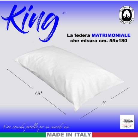 FUNDA DE ALMOHADA DOBLE KING TAMAÑO cm. 55 x 180