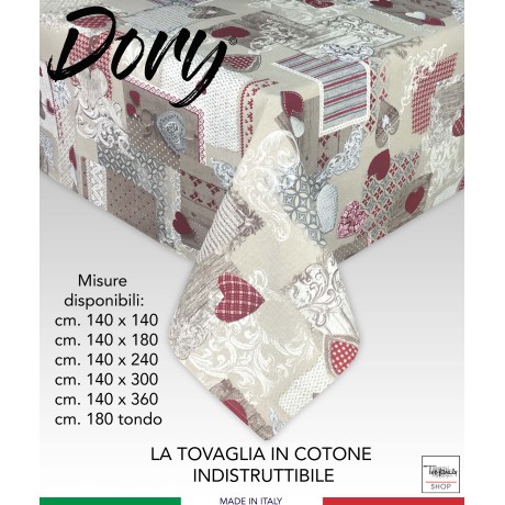 TIROLER DORY TISCHDECKE ROTES MARGOTHERZ