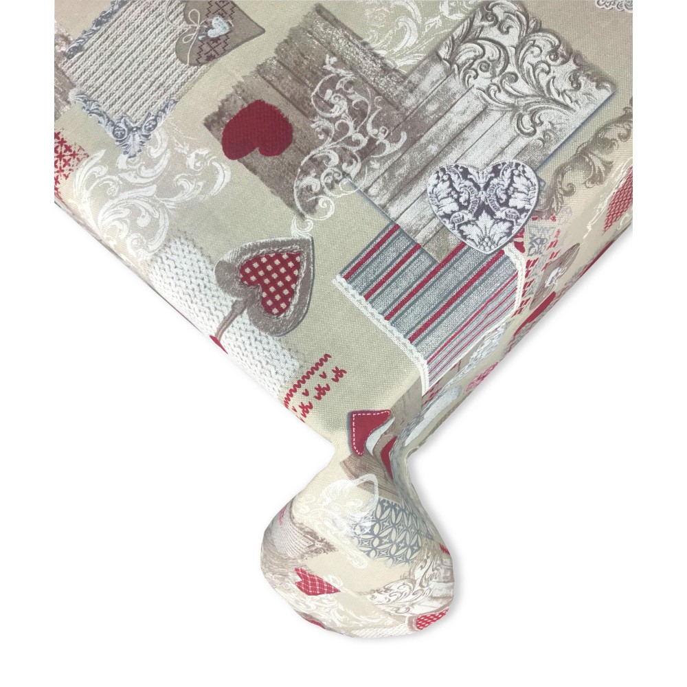 TIROLER DORY TISCHDECKE ROTES MARGOTHERZ