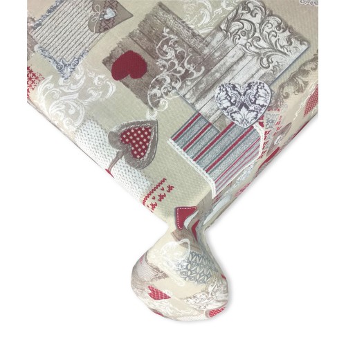 TIROLER DORY TISCHDECKE ROTES MARGOTHERZ