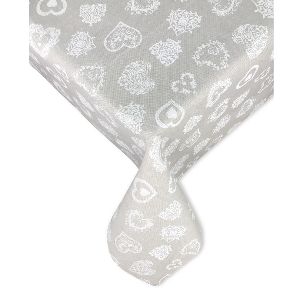 MANTEL DORY TIROLESA CORAZÓN BLANCO