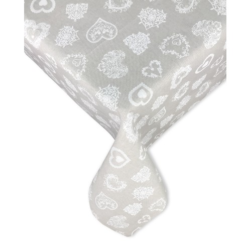 MANTEL DORY TIROLESA CORAZÓN BLANCO