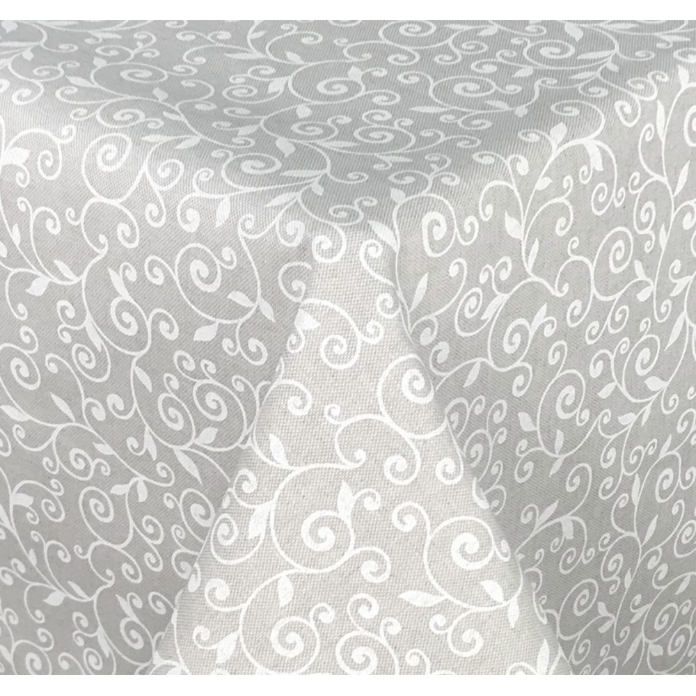 DORY TABLECLOTH WHITE ARABESQUE