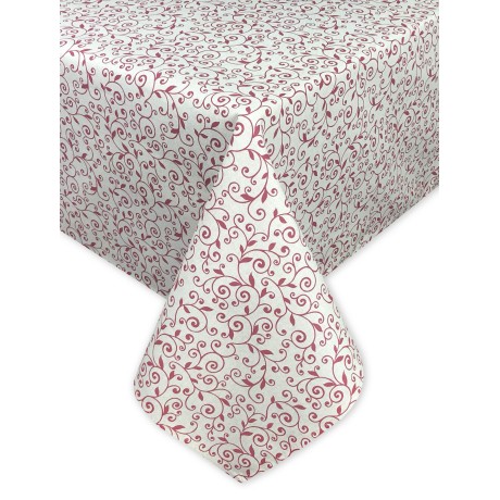 COTTON TABLECLOTH DORY RED ARABESQUE 2