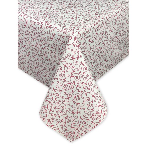 COTTON TABLECLOTH DORY RED ARABESQUE
