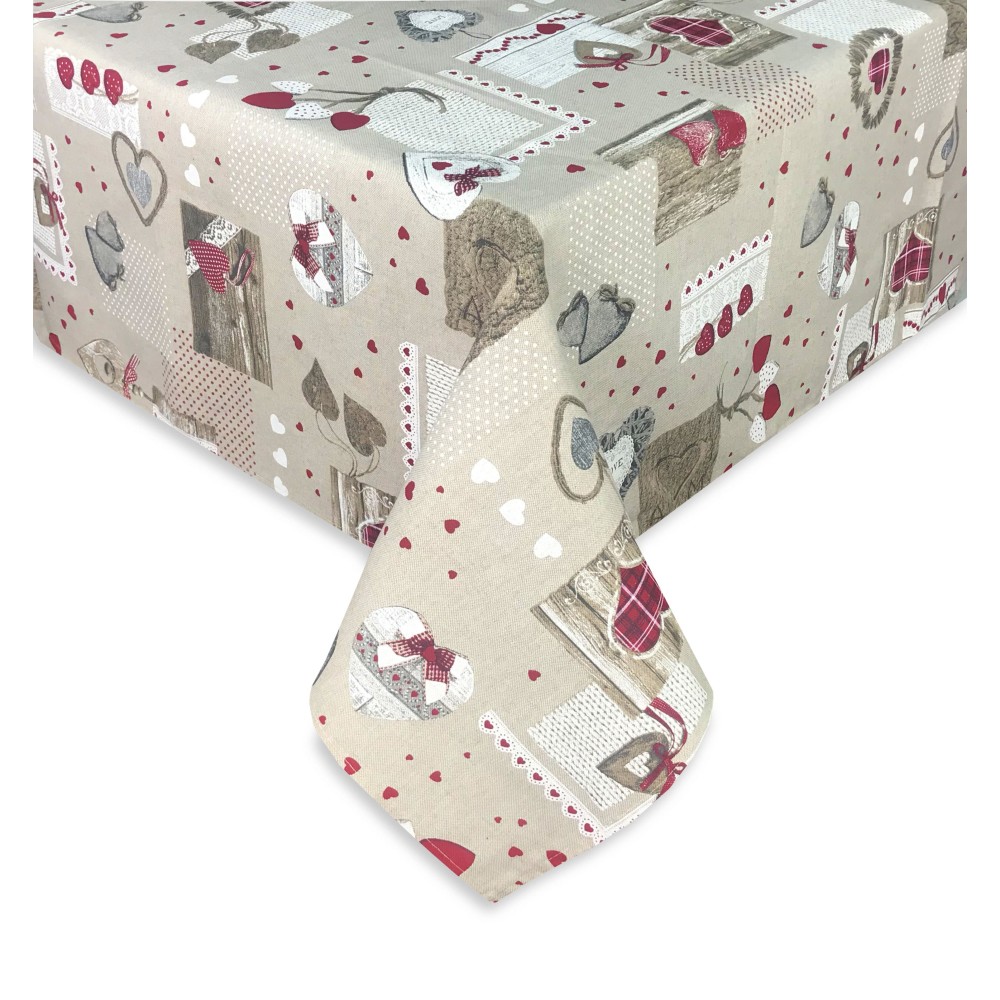 TYROLEAN DORY TABLECLOTH HEART HOLLY