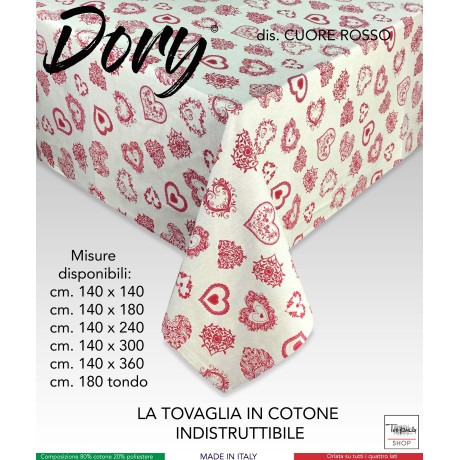 TYROLEAN DORY TABLECLOTH RED HEART