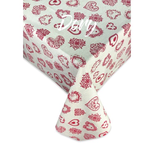 MANTEL DORY TIROLESA CORAZÓN ROJO