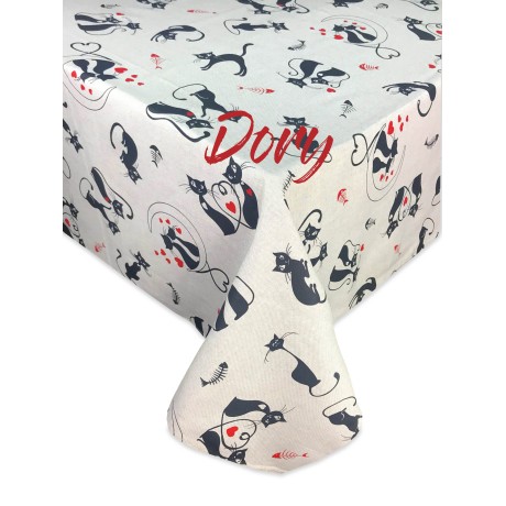 NAPPE DORY CHAT DE DESSIN DE CHAT NOIR 2