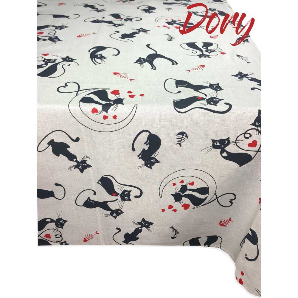 NAPPE DORY CHAT DE DESSIN DE CHAT NOIR