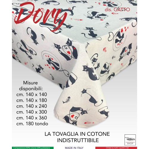 DORY CAT DESIGN SCHWARZE TISCHDECKE