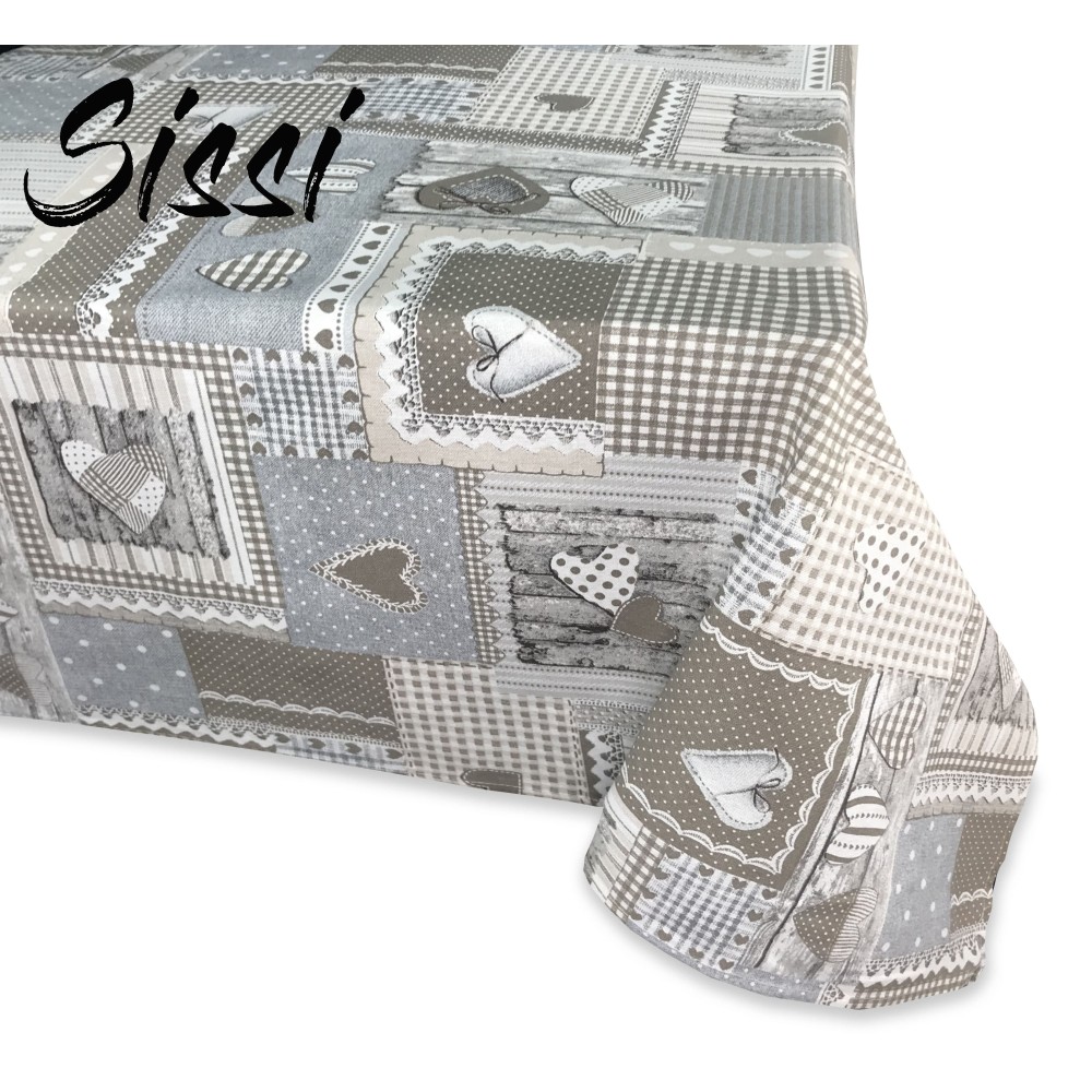 SISSI TABLECLOTH IN BEIGE APRICA COTTON