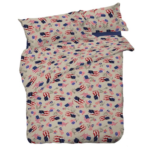 FUNDA NÓRDICA BANDERA AMERICANA AMERICANA DIS. BANDERAS
