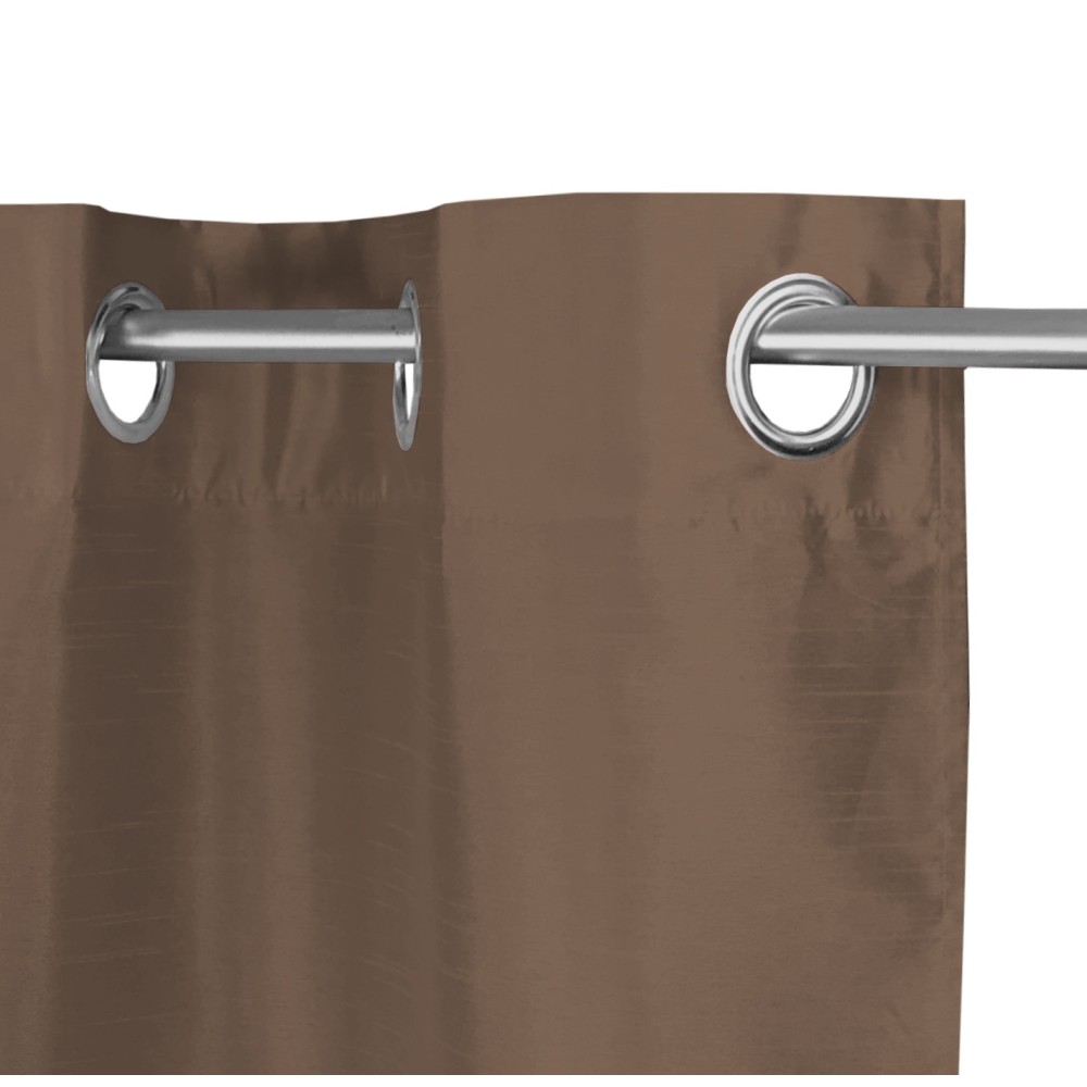 CORTINA MARRÓN MACIZA CM.140X290 EMPAQUETADA