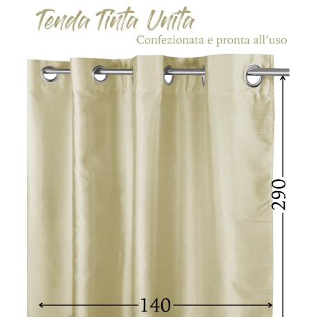 TENTE SOLIDE BEIGE CRÈME CM.140X290 EMBALLÉ 2