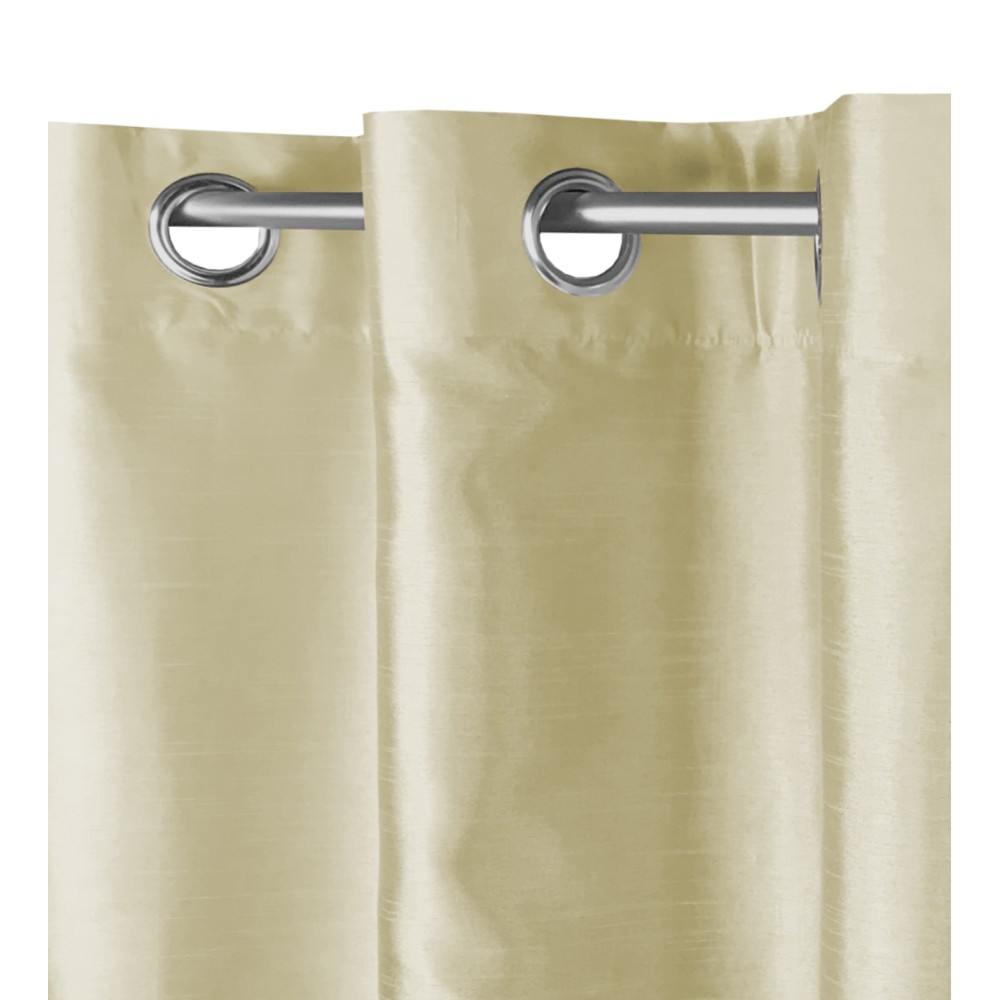 SOLID COLOR CREAM BEIGE CURTAIN CM.140X290 PACKAGED