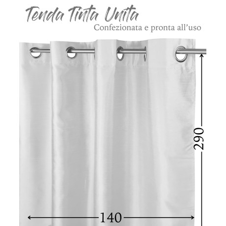 CORTINA BLANCA MACIZA CM.140X290 EMPAQUETADA 2