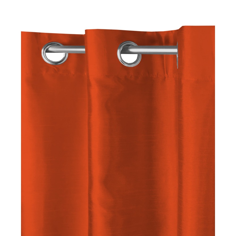 EINFARBIGER VORHANG ROSTORANGE CM.140X290 VERPACKT