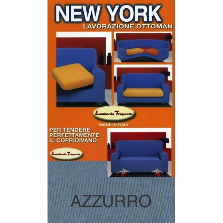 funda de sofá elástica New York azul claro 2