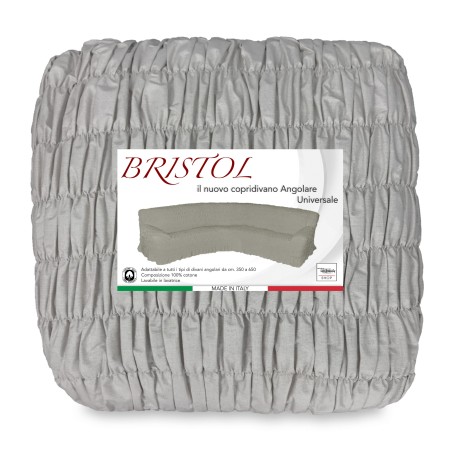 BRISTOL UNIVERSAL CORNER SOFA COVER DOVE GREY PLAIN