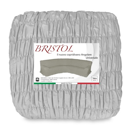 Couverture de canapé ANGULAIRE UNIVERSELLE BRISTOL GRIS CLAIR, ROYAUME-UNI