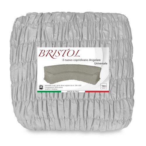 BRISTOL UNIVERSAL ECKSOFA BEZUG HELLGRAU EINFARBIG