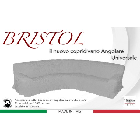 BRISTOL UNIVERSAL ECKSOFA BEZUG HELLGRAU EINFARBIG 2