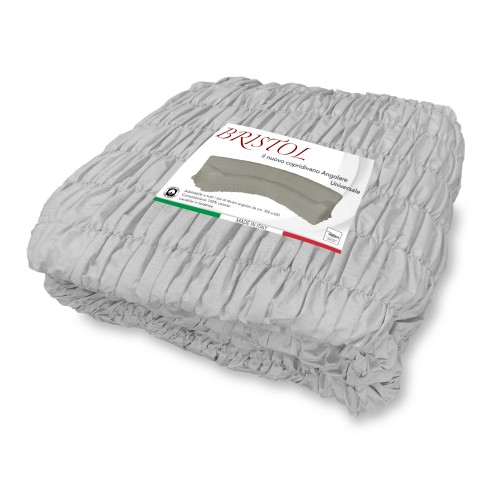 BRISTOL UNIVERSAL CORNER SOFA COVER LIGHT GREY PLAIN