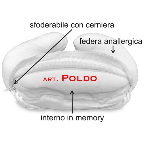 ALMOHADA DE CUELLO POLDO EN ESPUMA VISCOELÁSTICA PARA VIAJES