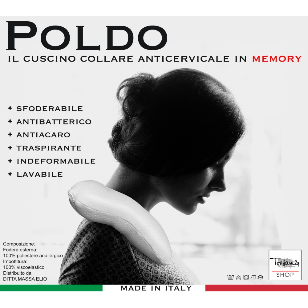 ALMOHADA DE CUELLO POLDO EN ESPUMA VISCOELÁSTICA PARA VIAJES