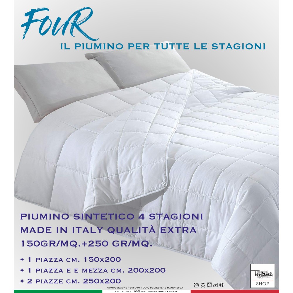 EDREDÓN NÓRDICO SINTÉTICO 4 ESTACIONES FOUR MADE IN ITALY CALIDAD EXTRA 150GR/M².+250 GR/M².