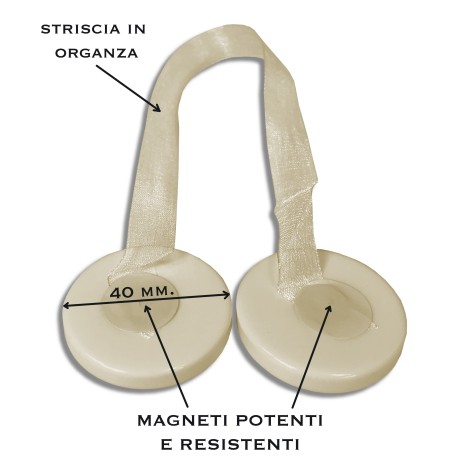 MAGNET GARDINENSTOPPER ELENA CREME MAGNETE FÜR GARDINEN GARDINENSTOPPER PERLMUTT 2