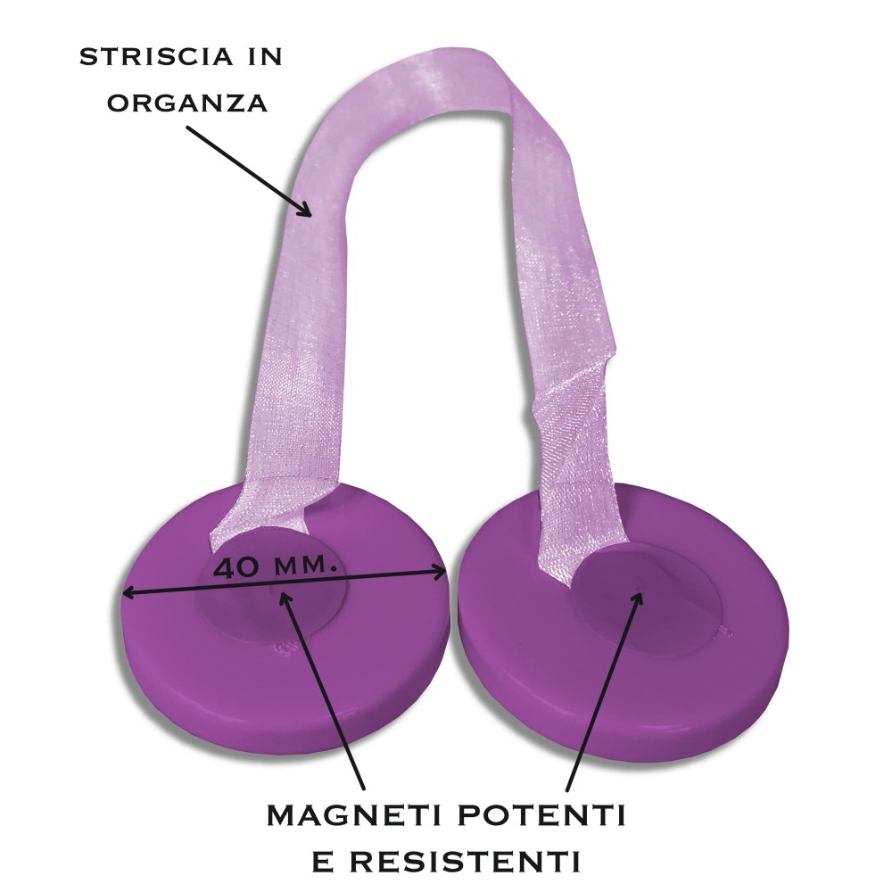 MAGNET GARDINENSTOPPER ELENA LILA MAGNETE FÜR GARDINEN GARDINENSTOPPER PERLMUTT