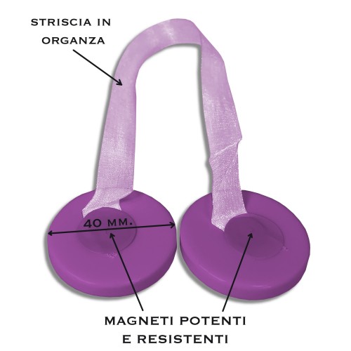 MAGNET GARDINENSTOPPER ELENA LILA MAGNETE FÜR GARDINEN GARDINENSTOPPER PERLMUTT