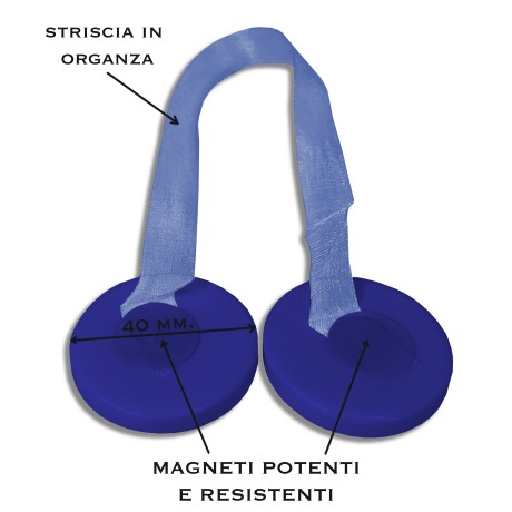 CALAMITA  FERMA TENDA ELENA BLU CALAMITE PER TENDE FERMATENDE MADREPERLA 2