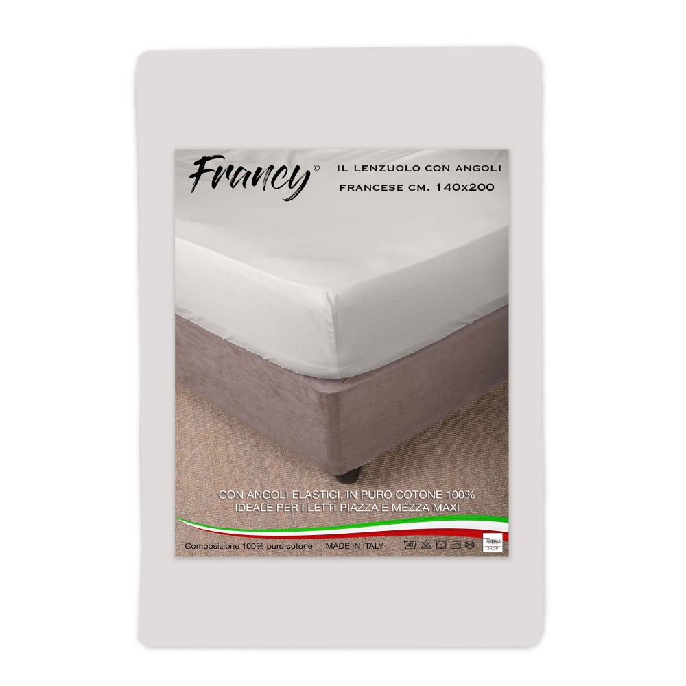 FRANZÖSISCHES BEIGES SPANNBETTTUCH 1 1/2 140 GROSSE MAXI