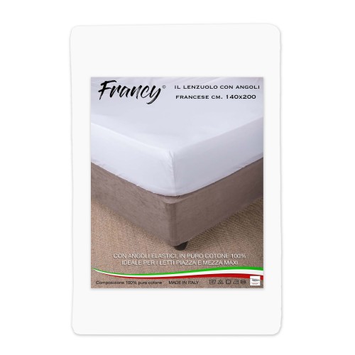 SÁBANA FRANCY CON ESQUINAS FRANCESAS BLANCAS 1 MAXI Y MEDIO GRANDE